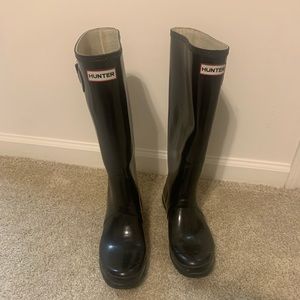 Black Hunter Boots Size 10